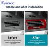 Для Vauxhall Opel Astra H MK5 2004 2005 2006 2007 2008 2009 2010 Наклейка из настоящего мягкого углеродного волокна Панель приборной панели воздуховода автомобиля