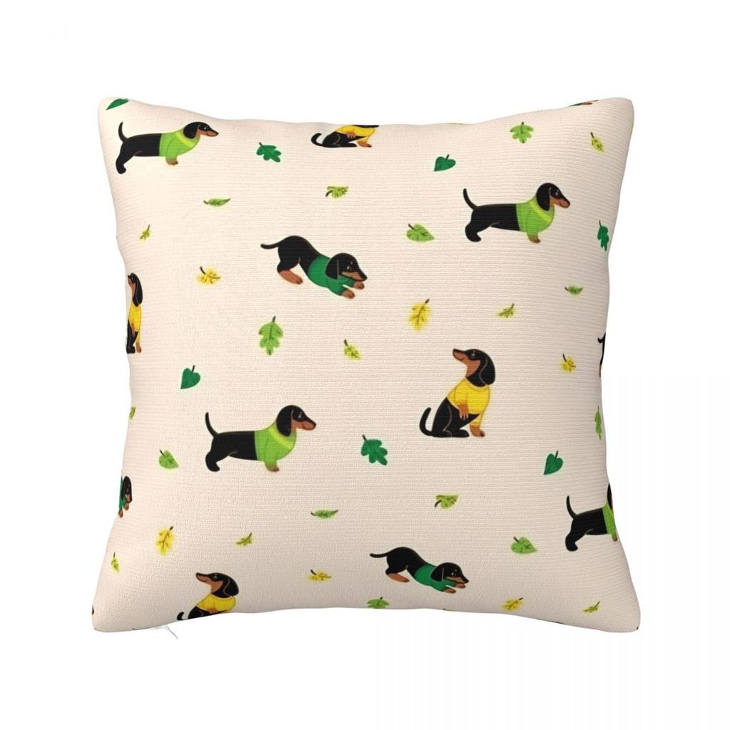 Dachshund Square Pillow Cases Dog Cushion Cover Novelty Decorative Pillowcover for Car 4545cm