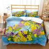 Colorful Elegant Flower Duvet Cover Comforter Bedding Sets Soft Quilt Cover and Pillowcases for Teens Single/Double/Queen/King