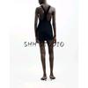 Summer New Product Women's Clothes Sexy Style round Neck Gold Inlaid Minimalist Sleeveless Mini Dress 2298097
