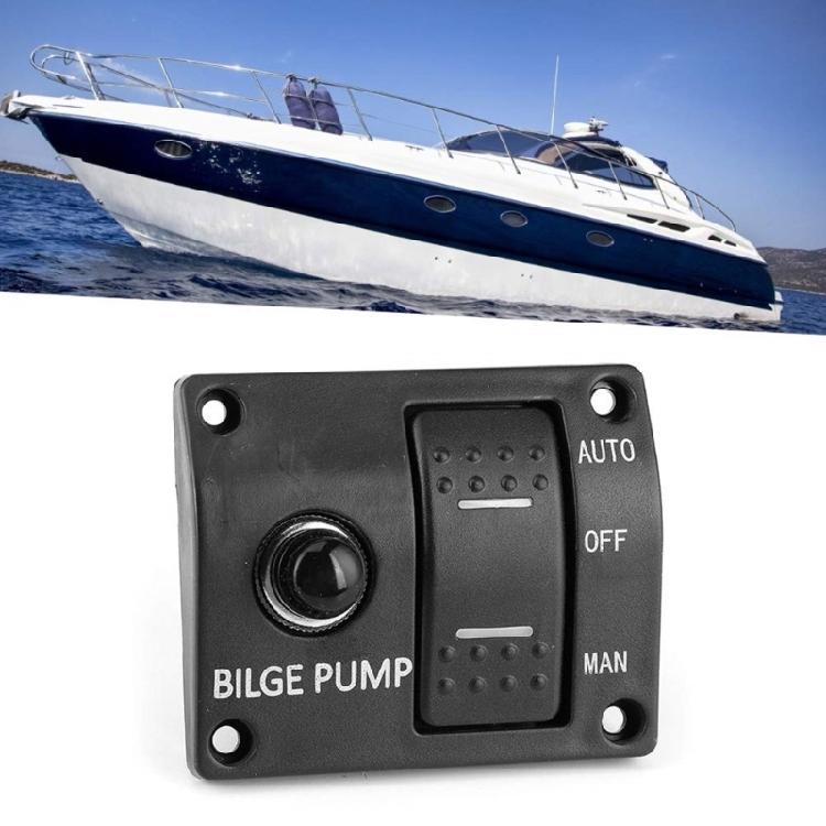 3 Way Marine Switch Panel 3 Position Marine Bilge Pump Switch Panel Waterproof Switch Panel Easy to Use for Bilge Pump