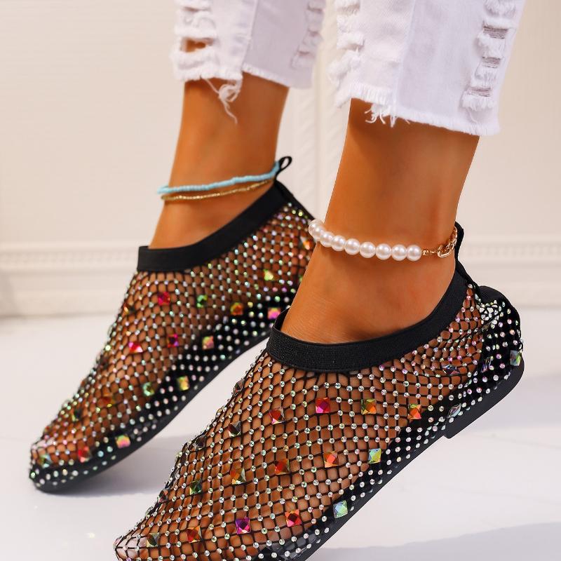 Модная ретро женская обувь на мягкой подошве, лето, новинка, носки-сетка, балетки, модные простые женские сандалии, противоскользящая пляжная обувь