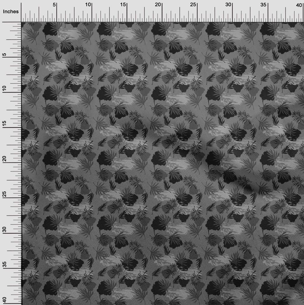 oneOone Хлопковая гибкая серая ткань с листьями и абстрактной текстурой, швейная ткань по ярдам, напечатанная своими руками, швейные принадлежности для одежды 40 дюймов