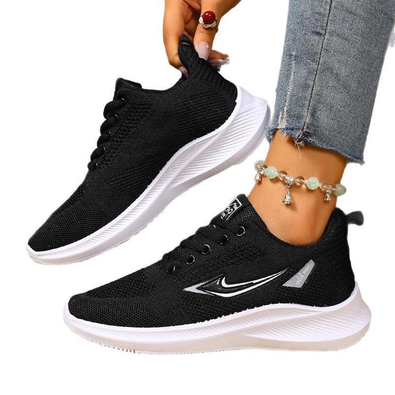 Shoes Women's Sports Style New Breathable Mesh Women's Summer Soft Sole Casual Women's Knitted Comfortable Women's Shoes
