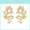 Модные Изысканные Серьги-Драконы из Сплава Модные Уникальные Очаровательные Украшения Для Женщин