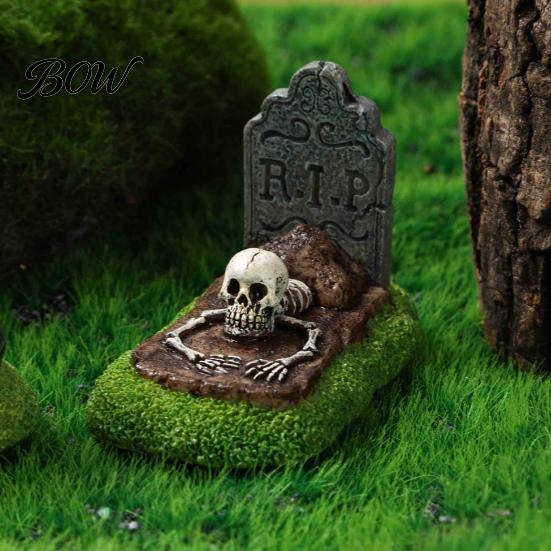 Spooky Garden Ornaments Halloween Tombstones Yard Signs, Realistic Graveyard Outdoor Creepy Accessories Lawn Decorations for Horror Party Decoration