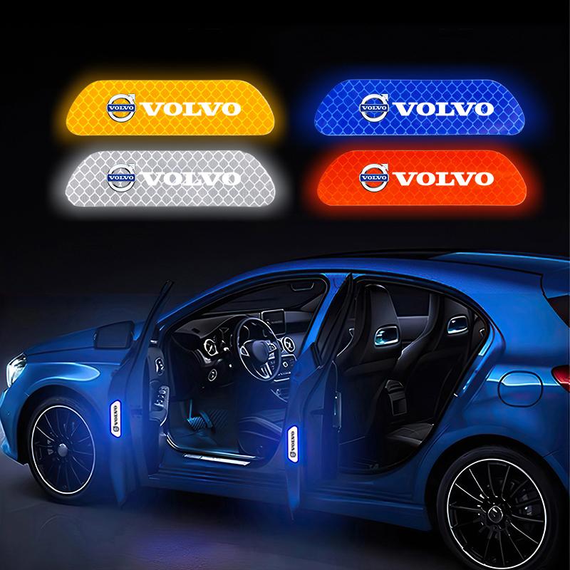 cujgl8 4PCS Car Stickers Door Opening Reflective Warning Sticker For Volvo XC90 V90 V60 XC60 V40 S80 S60 S90 C40 XC40 V70 XC70 C30 C70