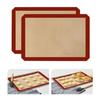 Silicone Cooking Mats, Parchment Sheets, Baking Mats, Protective Mats for Baking, Heat-Resistant, Non-Slip, Set of 3 (Beige, 2 Mats)