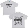Hooked On Jesus Fishing Christian Fishing Vintage Graphics Tshirt Unisex Unisex Fashion Tshirts Loose Casual Cotton Tshirts Tops