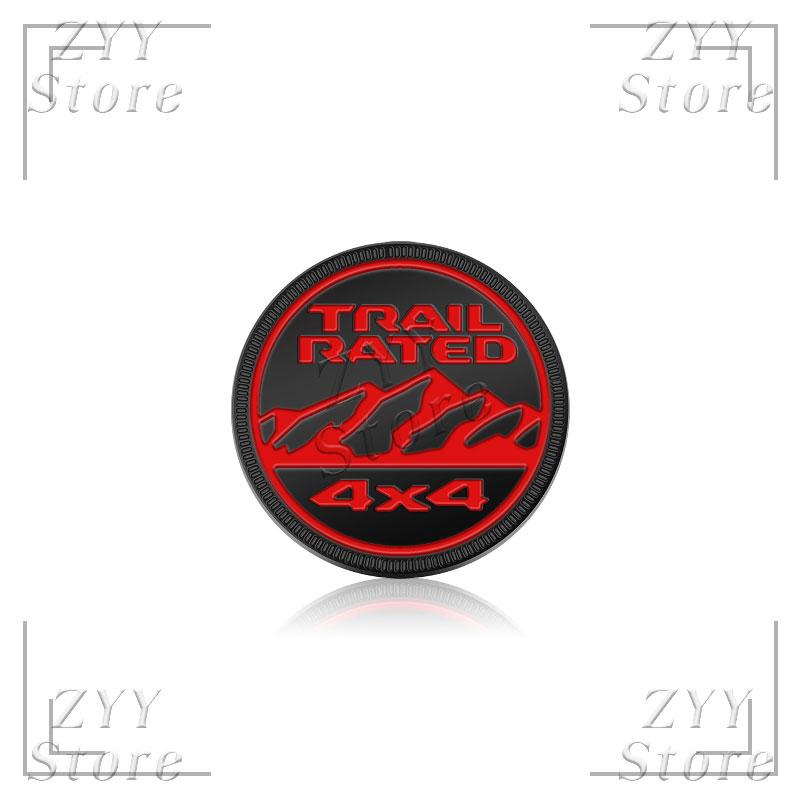 3D Metal Car Grille Emblem 4X4 TRAIL RATED Logo Body Sticker Auto Badge Decals Accessories