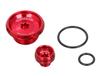 KITACO Timing Hole Cap Set Type 2 CT125 Hunter Cub Monkey 125 Ducks 125 Rebel 250 (Red) (JA55/JA65) (JB02/JB03/JB05) (JB04/JB06) (MC49) Etc.