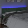 VidaXL LED Headboard Bedroom Furniture Double Bed Accessory Head of Bed Frame Interior Dark Green 3121395