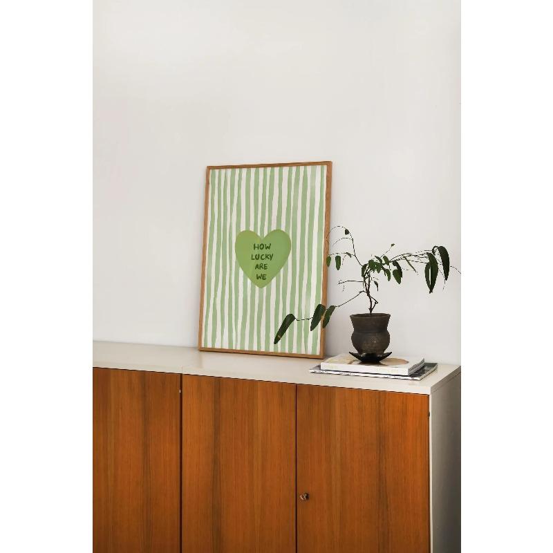 Lovely Trendy Red Heart Canvas Art Paintings Aesthetic This Is My Happy Place Wall Posters Prints for Living Room Home Decor