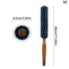 Круглая валковая деревянная щетка для волос с щетиной кабана, нейлоновая расческа для волос, антистатическая щетка, плойка для выдувания, инструмент для укладки волос своими руками