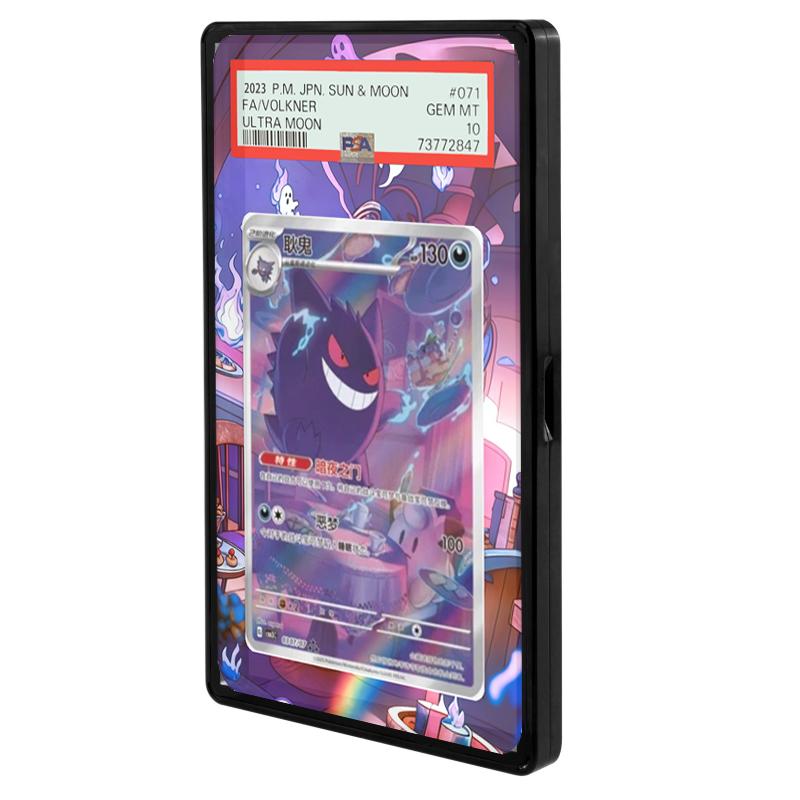 Витрина для карт Meowth Latias Eeveelution Groudon Kyogre Черный ящик для хранения Коллекция карточек Стойка для демонстрации карт Psa