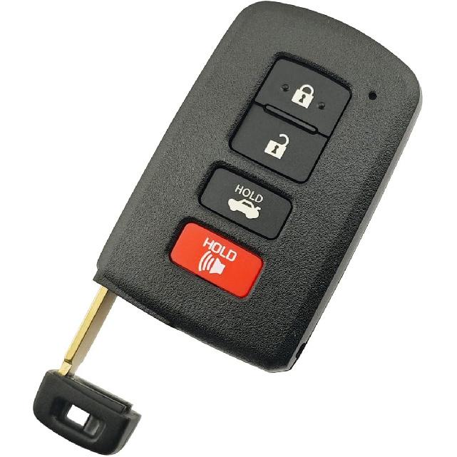 4 Button Replacement Key Fob Shell Case fit for Toyota Avalon Camry Corolla RAV4 Highlander Sequoia 2011 2012 2013 2014 2015 2016 2017 2018  Keyless