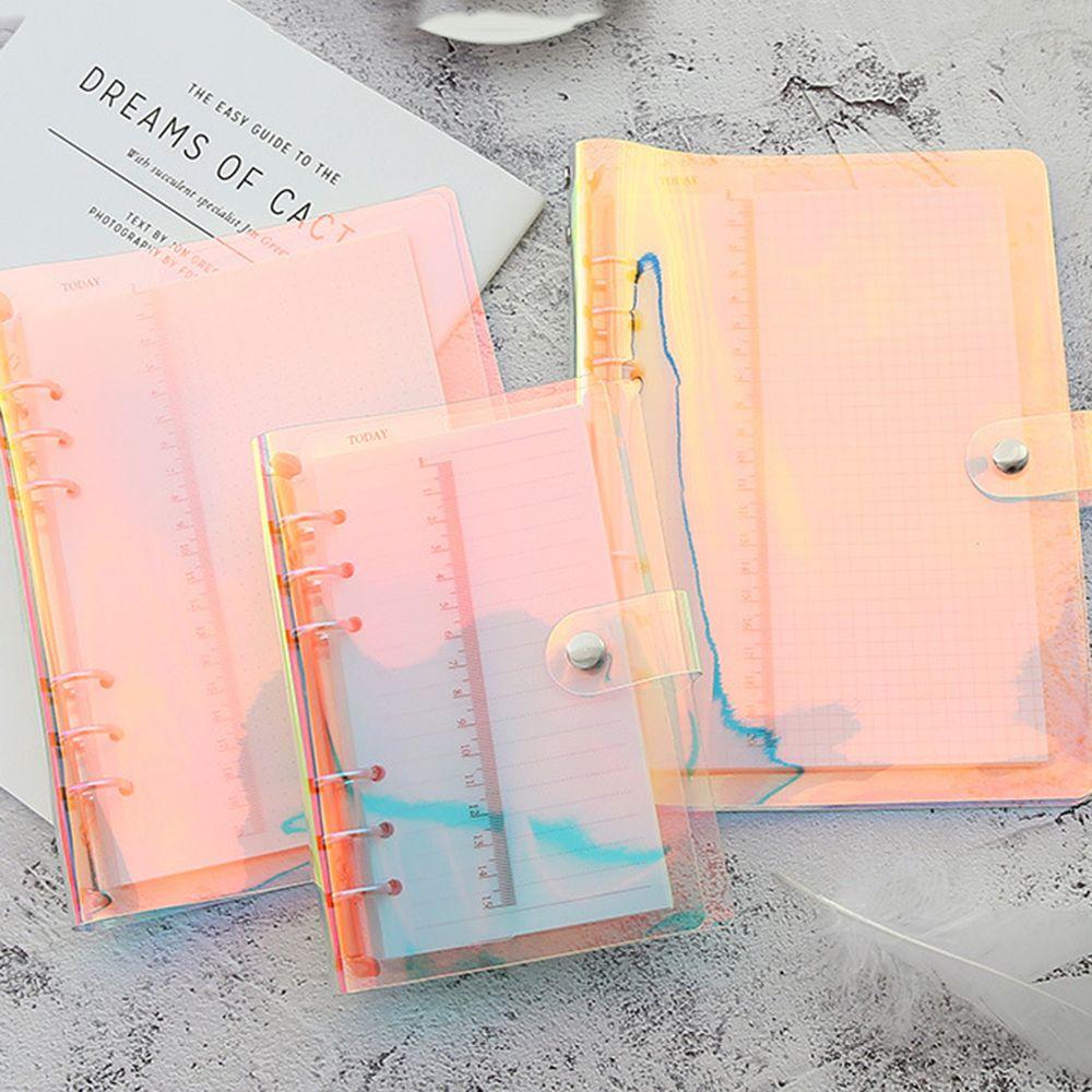 Spiral School Office Supplies PVC Notebook Cover Loose Leaf Folder Notebook Ring Binder Cover