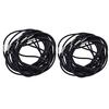 20 Pieces 3mm Black Rubber Cord Rope Necklace Chain with Copper Plug Clasp