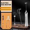 Electric Milk Frother Rechargeable Egg Beater 3 Speeds Wireless Egg Whisk Handheld Foam Maker for Latte Cappuccino