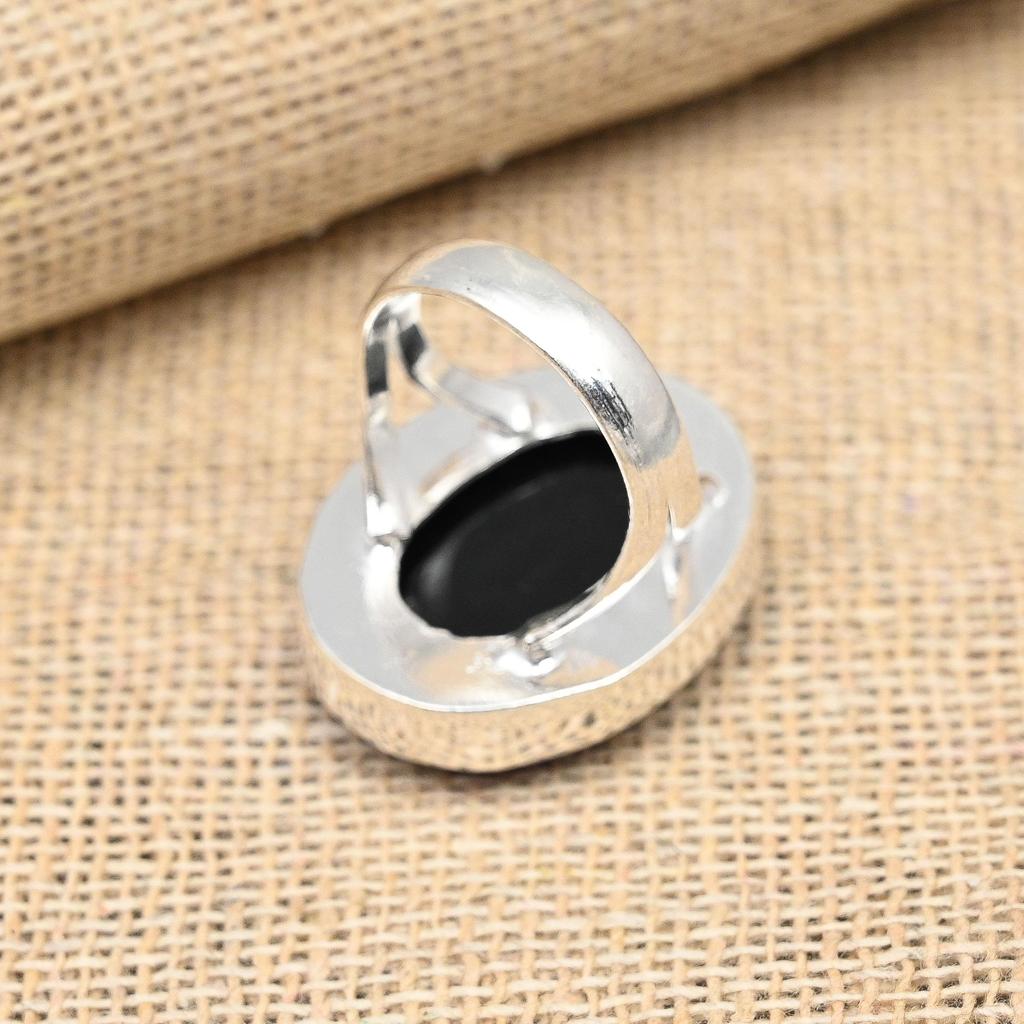 Ювелирное кольцо ручной работы из стерлингового серебра 925 пробы с фиолетовым австралийским тройным опалом для нее