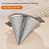 Double-Layer Fine Cone 304 Stainless Steel Tea Filter for Milk Tea Shops