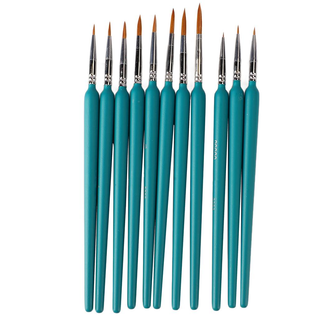 11Pcs Detail Paint Brush Set Miniature Paint Brushes Small Fine Tip Paintbrushes for Acrylic Watercolor Oil Craft Models