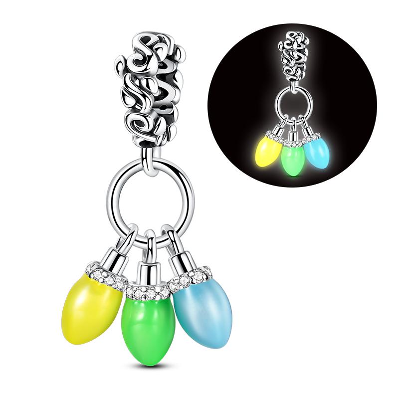 Copper Charms Luminous Beads Firefly Chameleon Fit Original Bracelet Pendant Diy For Woman Jewelry