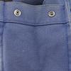 HERMES Chevault Tote Bag Blue / black canvas hose unisex Used