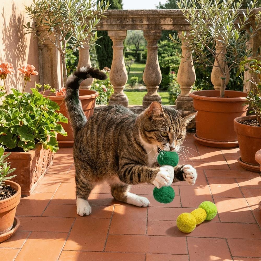 2PCS Bite-Resistant Cat Chew Toys Soft Plush Cat Teaser Toy Interactive Cat Toys Self-Entertainment