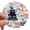100 Cartoon Nurse Pharmacist Graffiti Stickers Decorate Suitcase Waterproof Without Glue Stickers