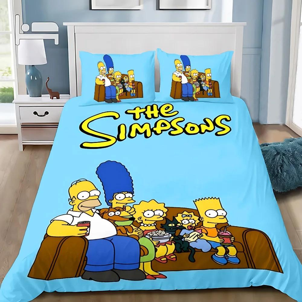 Exquisite Duvet Cover Set S-Simpsons Catoon Bedding Set Bedroom Decoration Single Twin Full Size Kids Adult Boys 2/3piece set