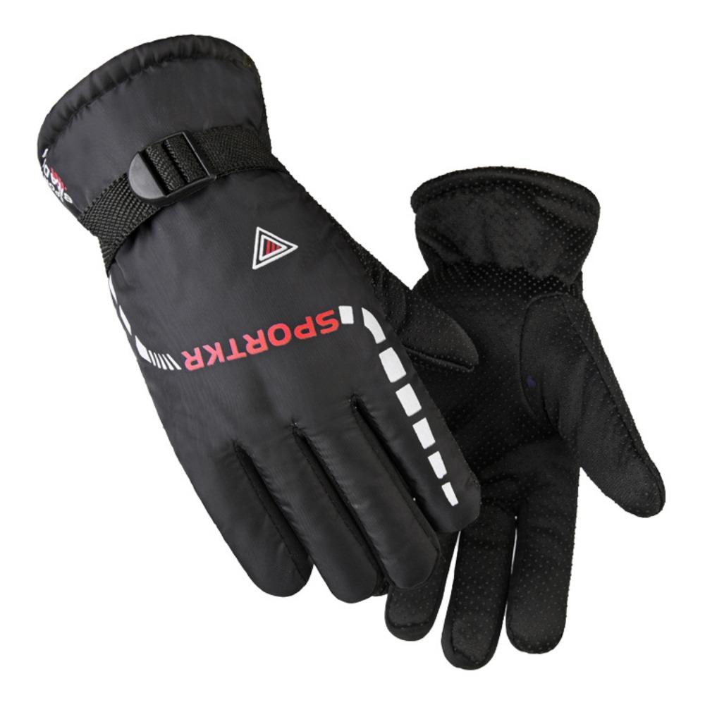 Перчатки Мужские Зимние Теплые Флисовые для Катания на Электромобиле Утепленные Мотоциклетные Ветрозащитные Водонепроницаемые Противоскользящие Перчатки Мужские