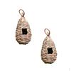 2Pcs Handwoven Straw Hatching Grass Cave