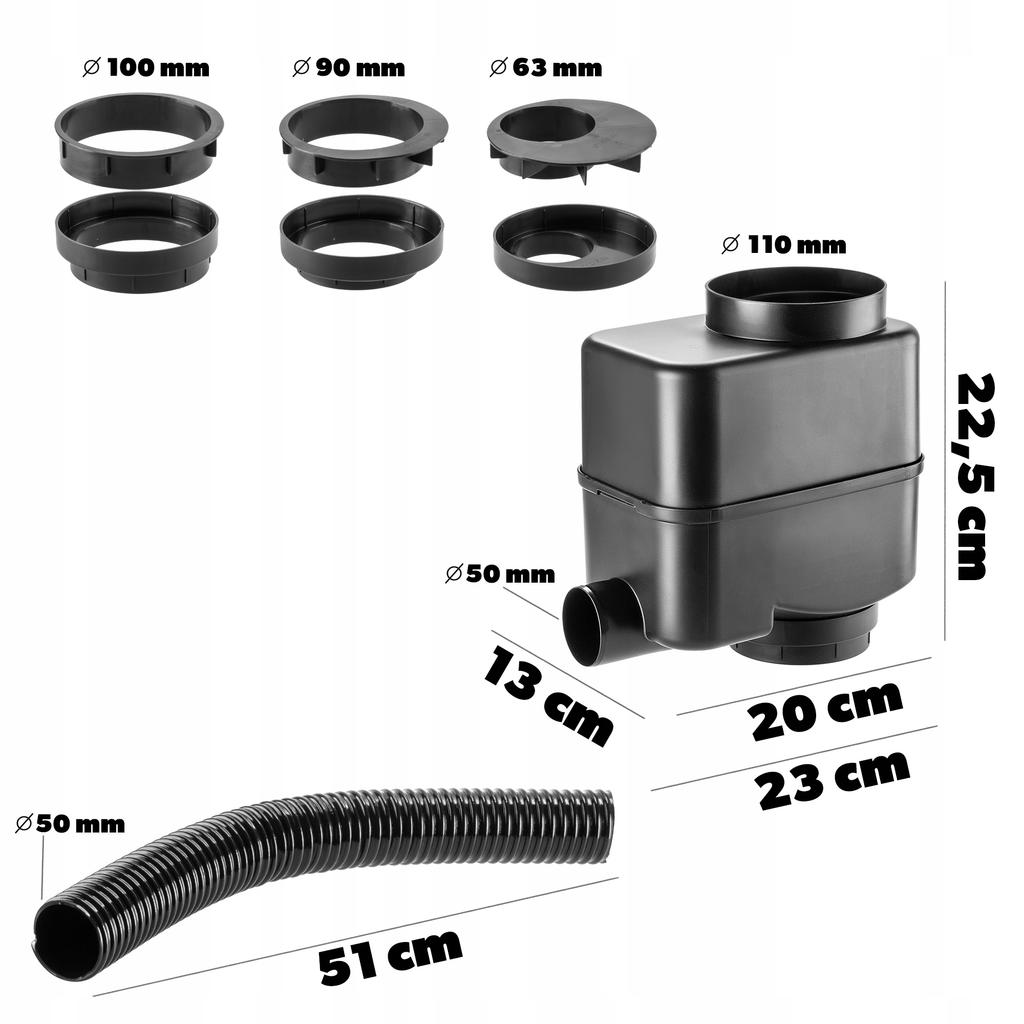 KADAX Zbiornik Na Deszczówkę Pojemnik Zestaw