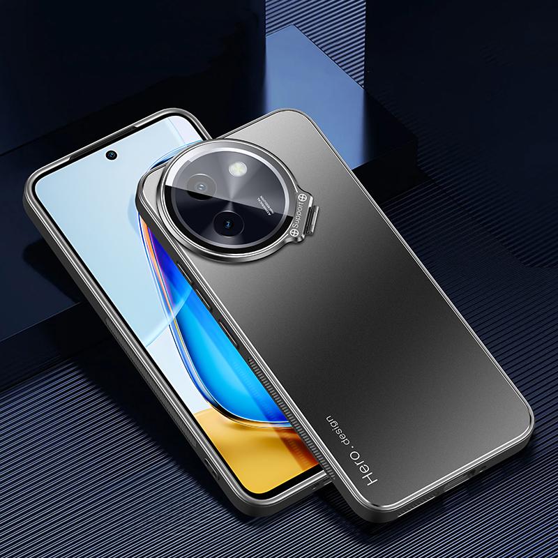 Чехол для vivo Y200i 5G с подставкой и защитой камеры, противоударный чехол из ПК+ТПУ
