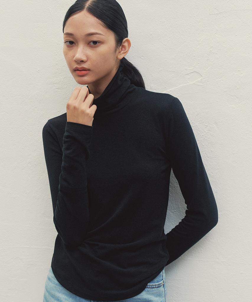 MAKE A TOAST U-Line Wool Turtleneck Black Mbdfto004Bk