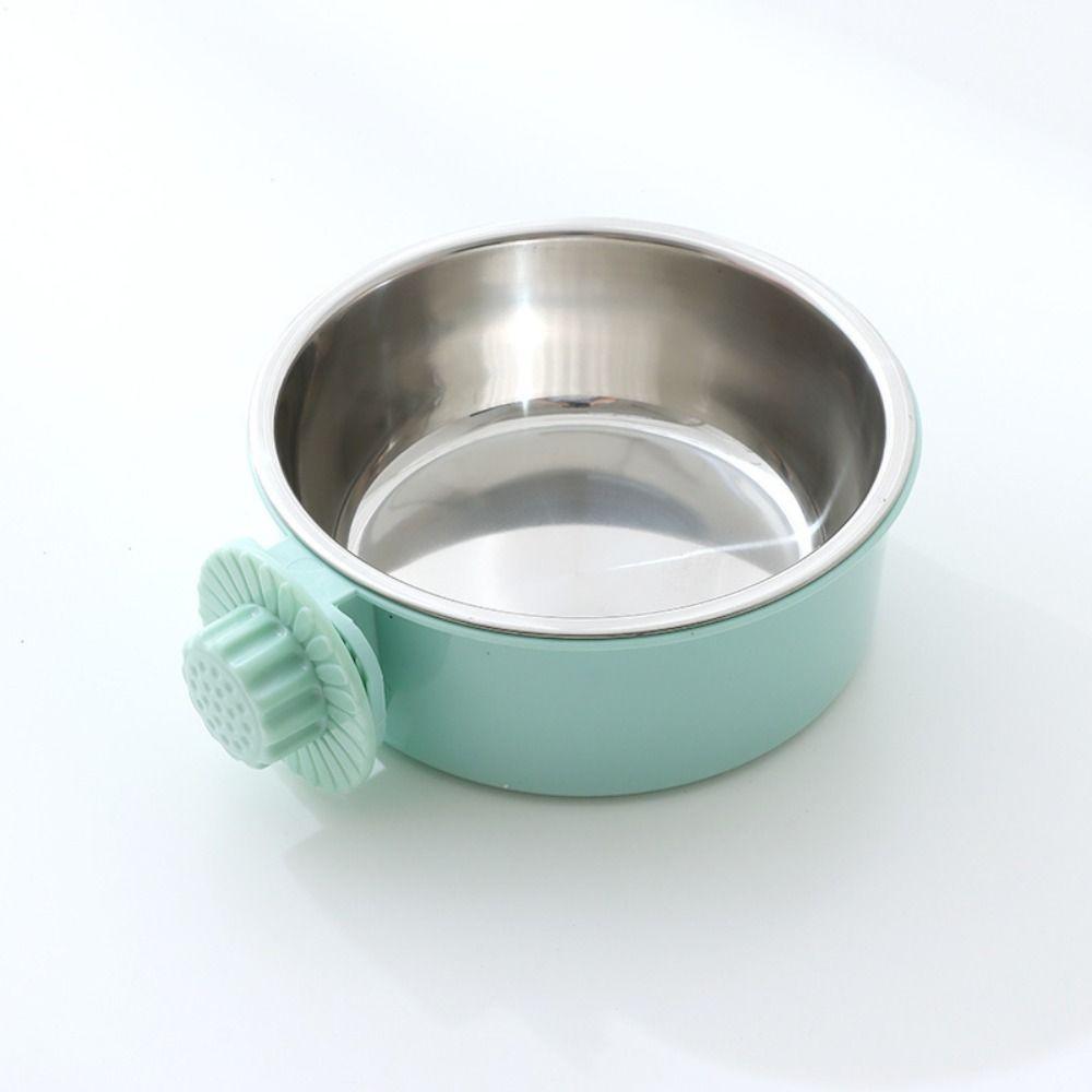 3 Colors Cat Dog Food Dispenser 2-in-1 Pet Feeding Tool Portable Pet Cage Bowl  Cat