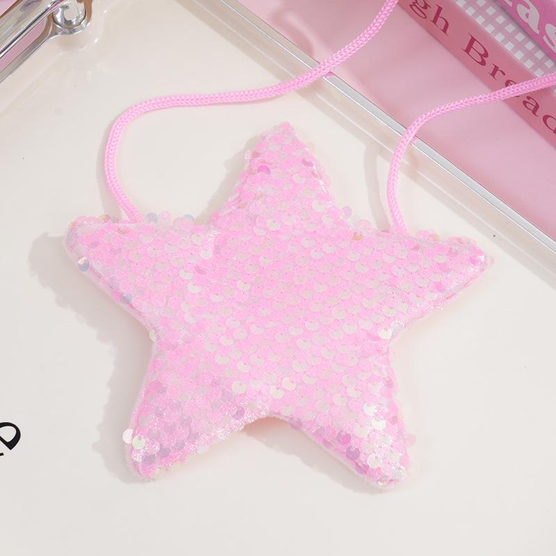 Colorful Sequin Star Coin Purse for Kids - Cute Scale Pattern Storage Wallet