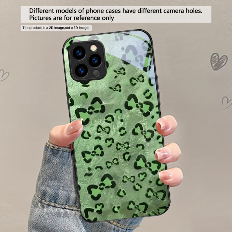 Абстрактный леопардовый принт Для iPhone 17 Air 16 E 15 Plus 14 Pro Max 13 12 mini 11 5 6 7 8 Plus XR XS Max SE Черный стеклянный чехол для телефона