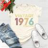 Original Part 1976 Retro Shirt Vintage Born in For Women 49th Birthday Gift for Unisex Printed Tshirt Tops Allmatch Tshirts