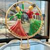 Vibrant Graceful Dancers Tabletop Showpiece - Iron Hand-Painted Home Decor - Ideal for Wedding, Anniversary & Housewarming Gifts (Circle Dancers)