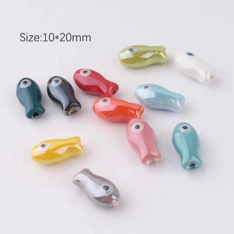 10 шт. ретро маленькие рыбки бусины подвески керамические разделители свободные бусины для изготовления ювелирных изделий ремесла аксессуары для браслетов ручной работы