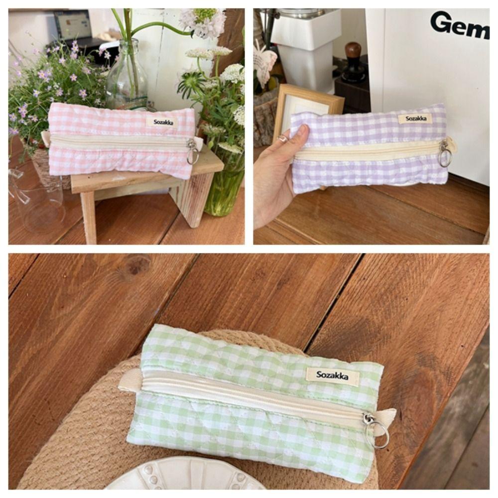 Korean Style Sewing Pencil Case Large Capacity Stationary Cloth Box  Students