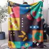 Colorful Vectors Throw Soft Flannel AC Blanket Lightweight Summer Nap Throw Cozy  Blanket for Sofa Bed Travel Home