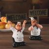 Chef Welcome Sign Ornament – Creative Home Décor Chef Figurine with Message Board