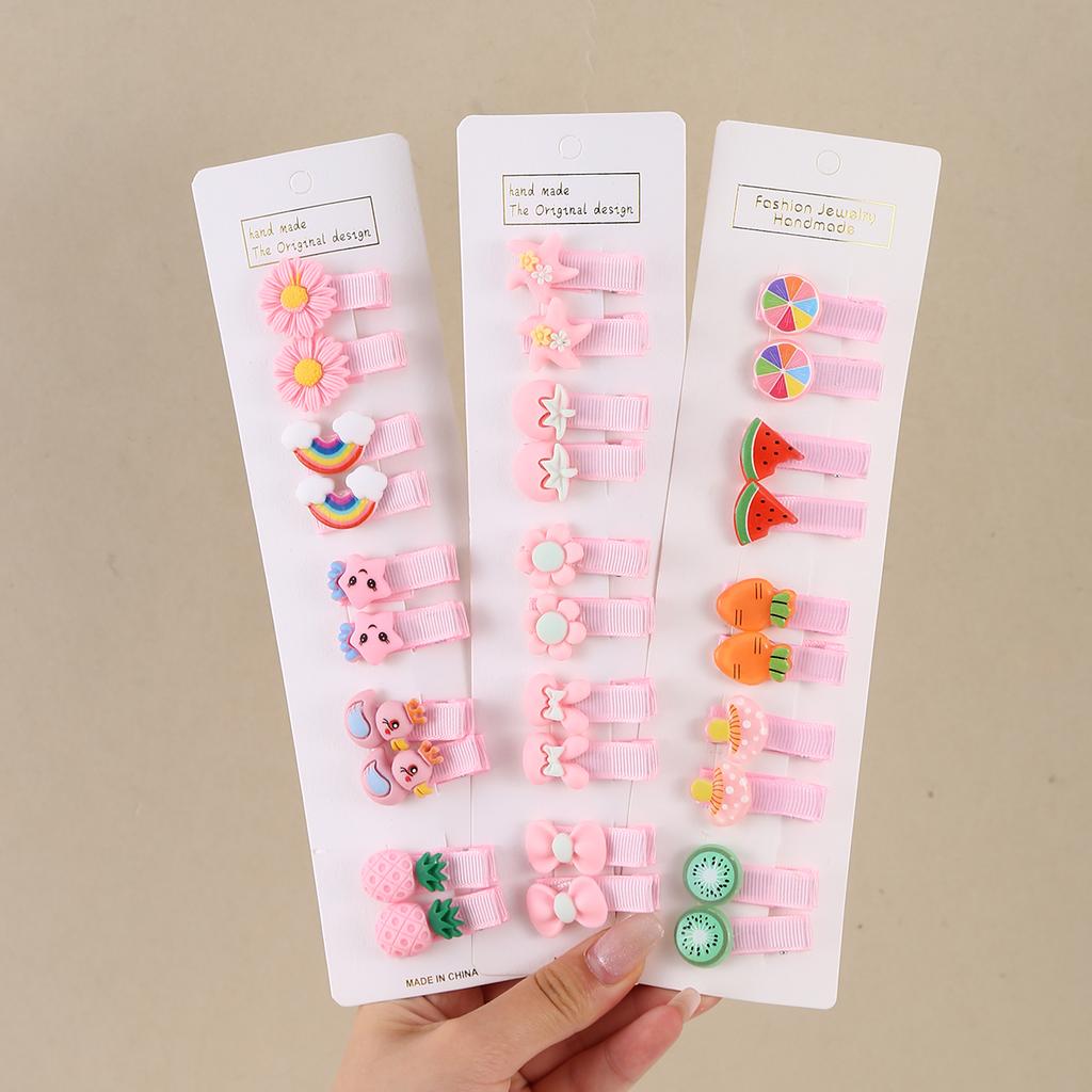 Набор из 30 штук детских заколок для волос, мультяшные бантики, заколки для волос для девочек-цветочниц, милые детские заколки, заколки-автоматы, детские аксессуары для волос