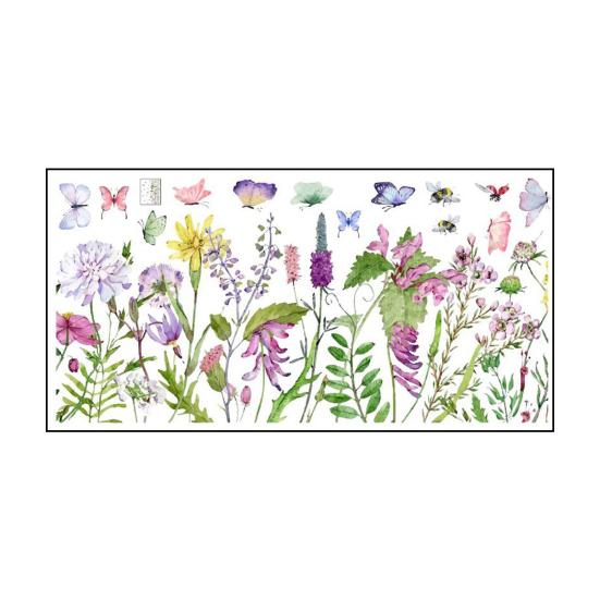 Красочные цветочные статические наклейки двухсторонние водонепроницаемые цветы наклейки весенние окна цепляются за