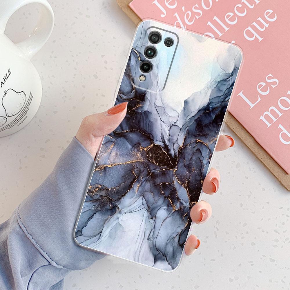 For Honor 10X Lite Case Cover DNN-LX9 Honor10X Lite 10 X Lite Chic Girl Marble Silicone Clear Phone Case For Honor 10X Lite Cute