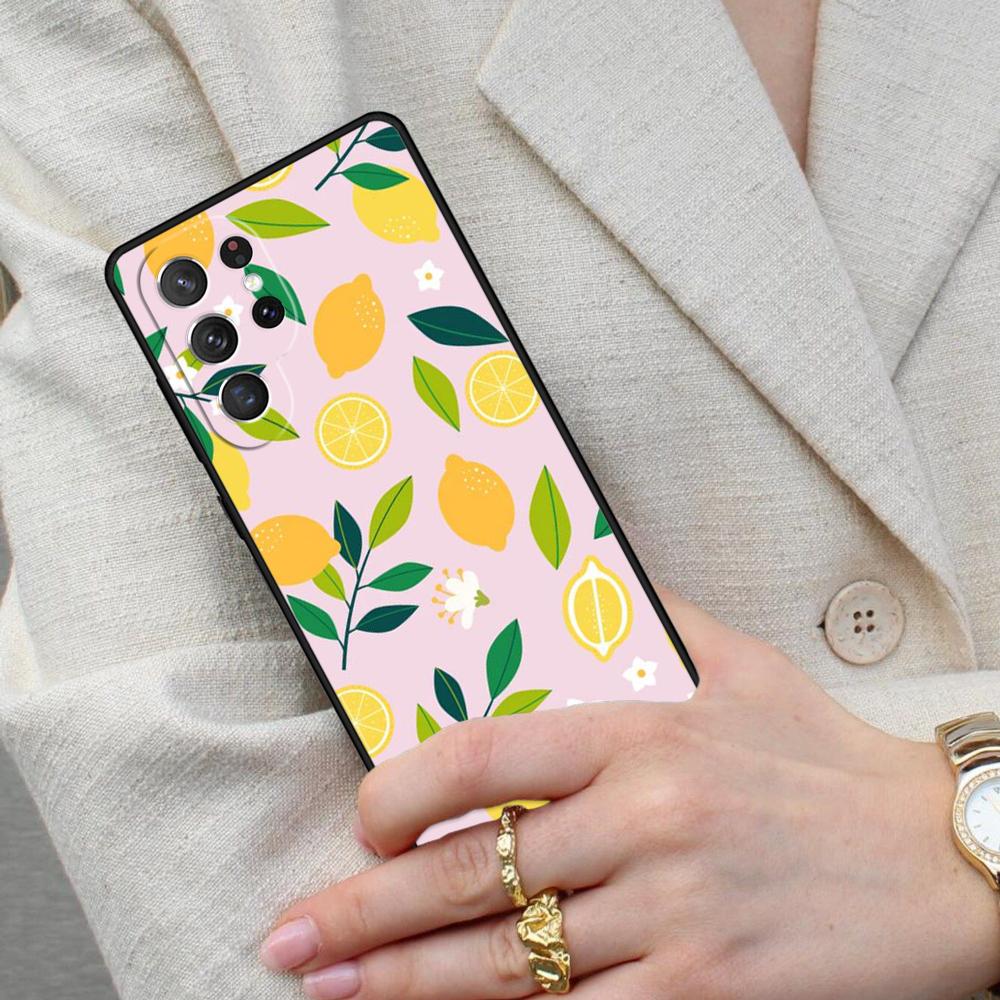 Summer Fruit Lemon Cell Phone Case for Samsung Galaxy S26 Ultra S25 S24 S23 S22 S21 S20 Note10 Cover