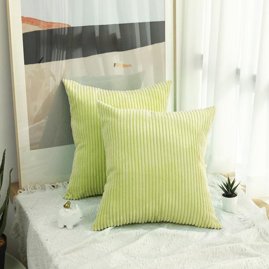 Плюшевая наволочка с полосатой текстурой, однотонная наволочка для украшения дивана, наволочка для подушки для гостиной, спальни, наволочка для подушки на сиденье автомобиля